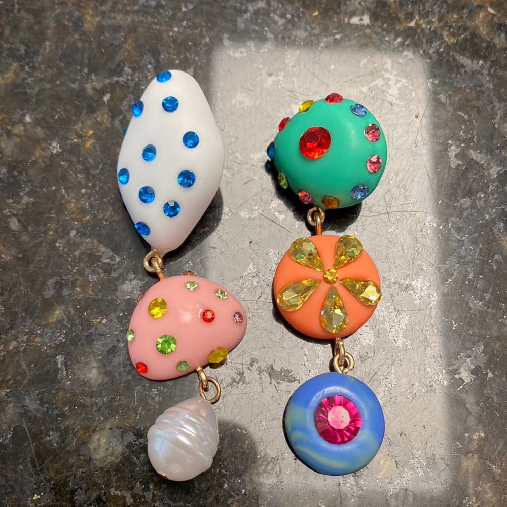 Mismatched resin earrings